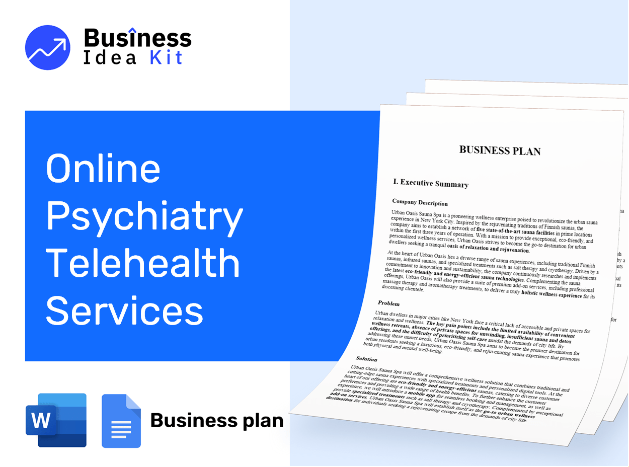 Online Psychiatry Telehealth Services Business Plan Example