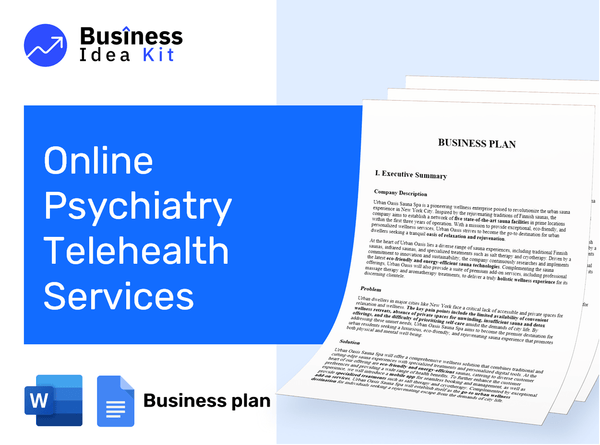 Online Psychiatry Telehealth Services Business Plan Example
