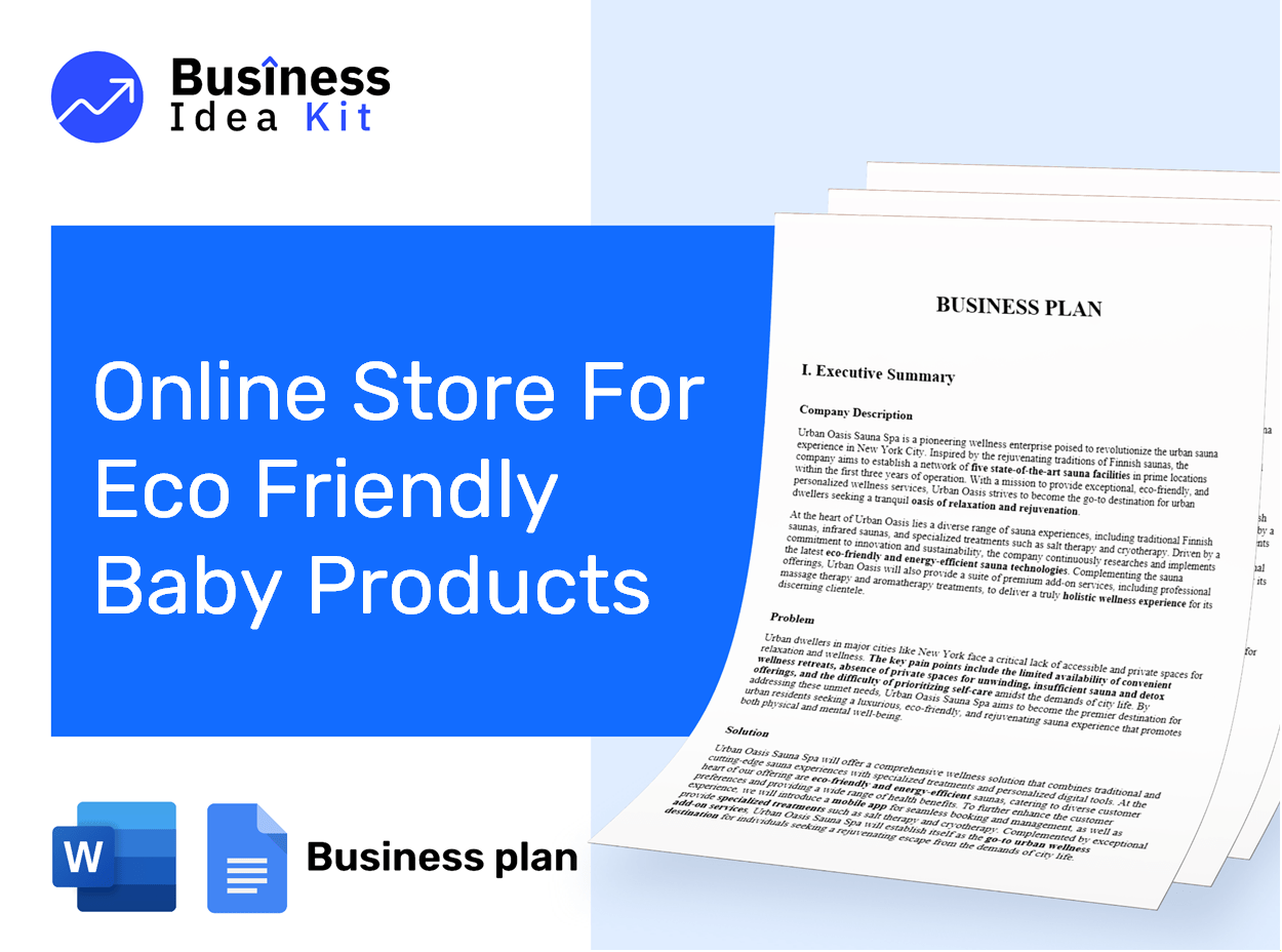 Online Store For Eco Friendly Baby Products Business Plan Example
