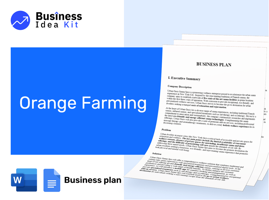 Orange Farming Business Plan Example