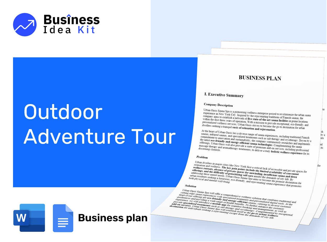 Outdoor Adventure Tour Business Plan Example