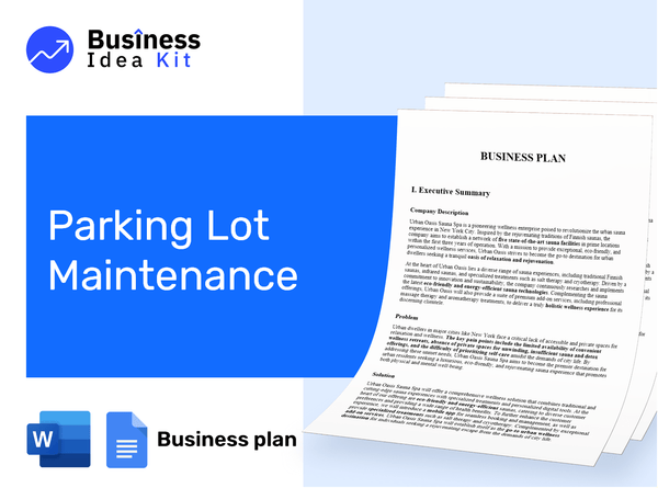 Parking Lot Maintenance Business Plan Example