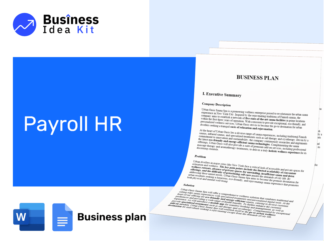 Payroll HR Business Plan Example