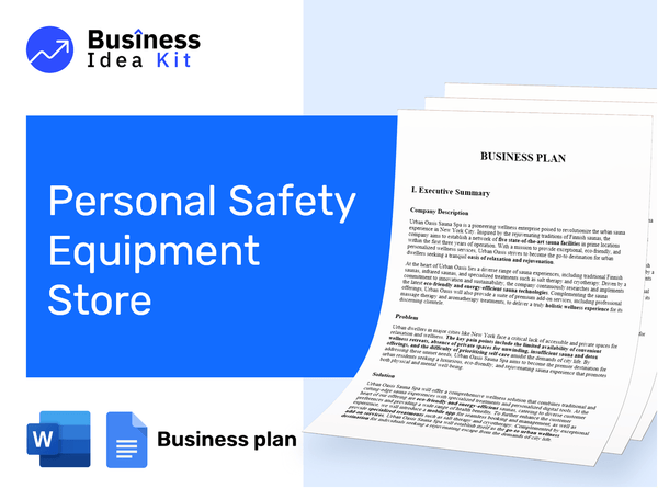 Personal Safety Equipment Store Business Plan Example