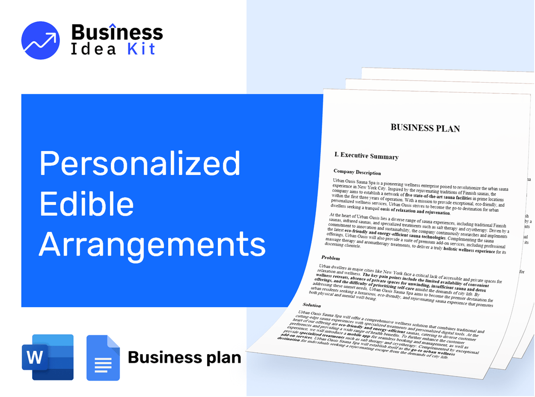 Personalized Edible Arrangements Business Plan Example