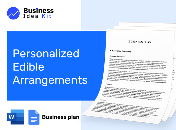 Personalized Edible Arrangements Business Plan Example