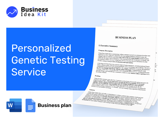 Personalized Genetic Testing Service Business Plan Example