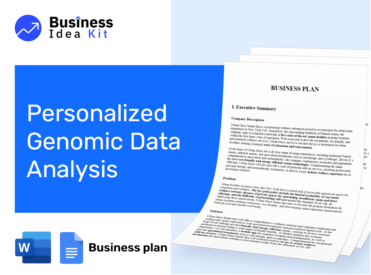 Personalized Genomic Data Analysis Business Plan Example