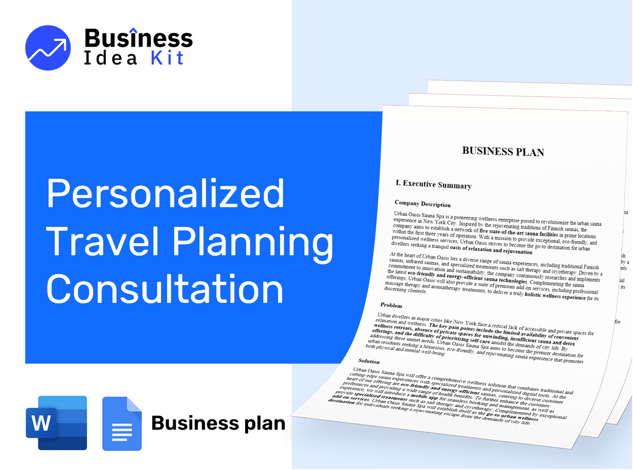 Personalized Travel Planning Consultation Business Plan Example