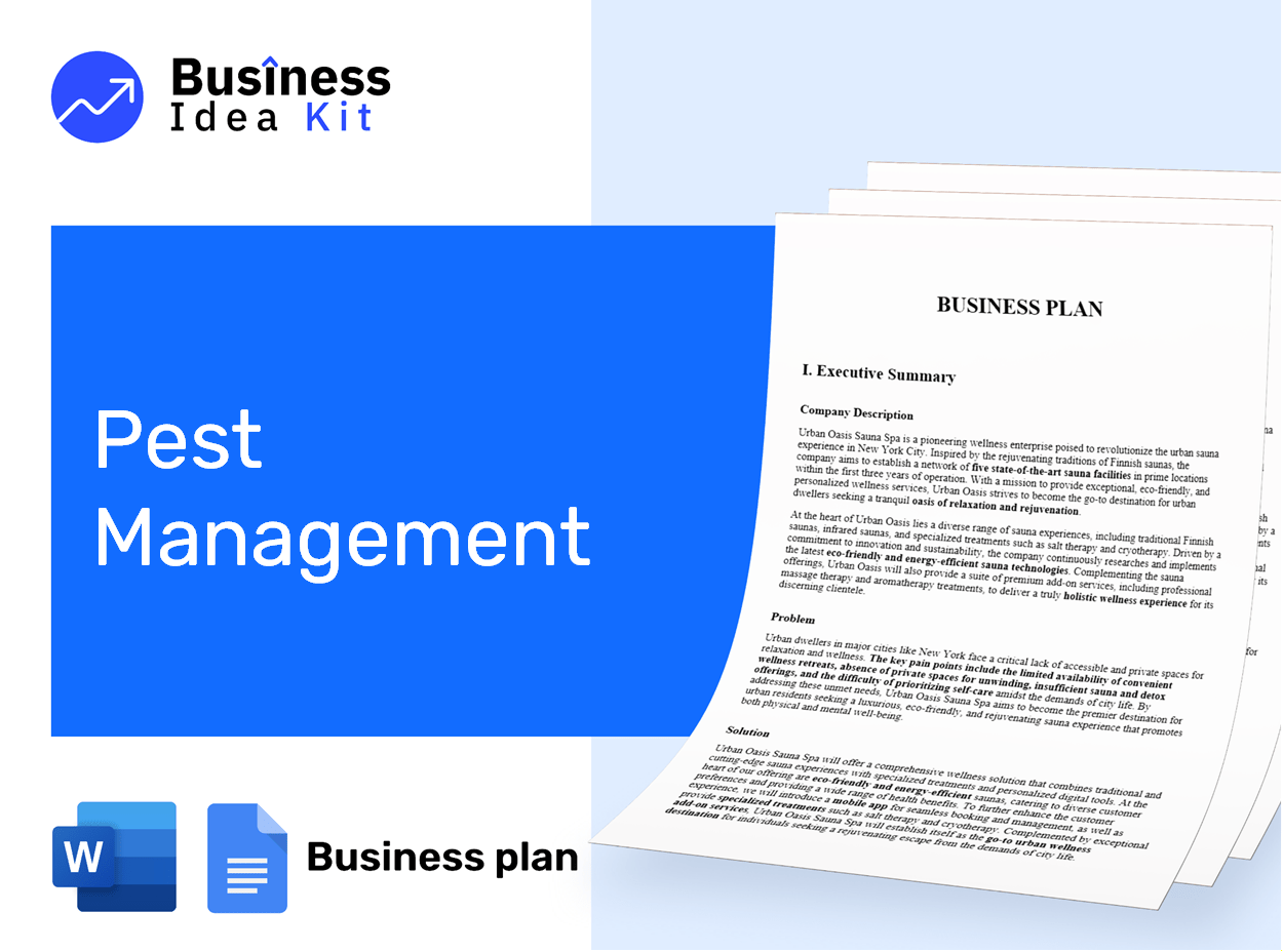 Pest Management Business Plan Example