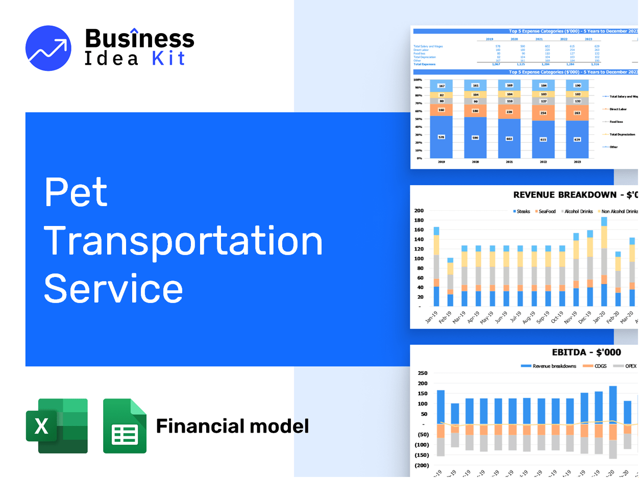 Pet Transportation Service Financial Model Example