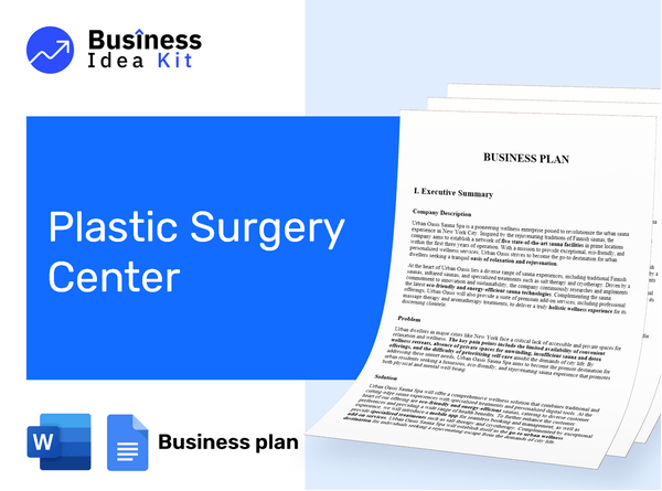 Plastic Surgery Center Business Plan Example