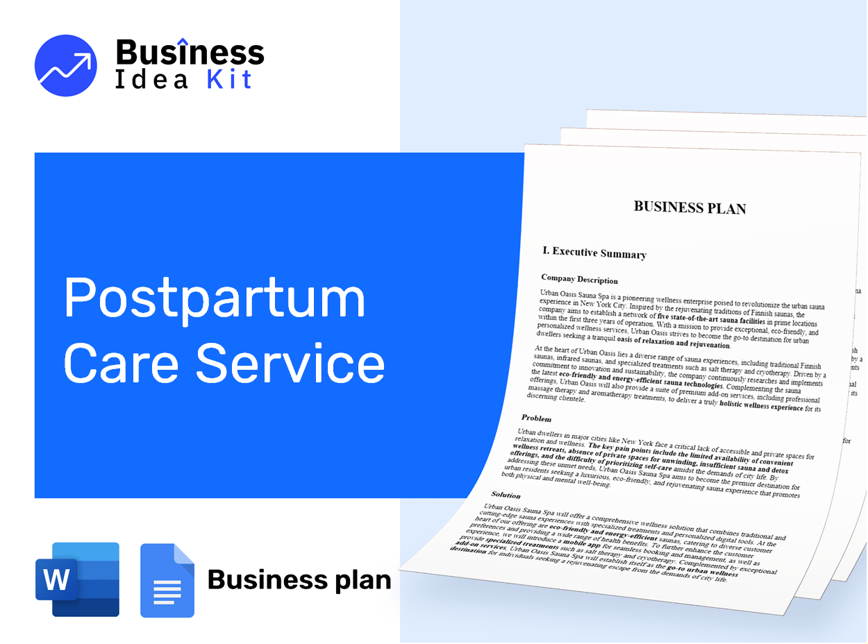 Postpartum Care Service Business Plan Example