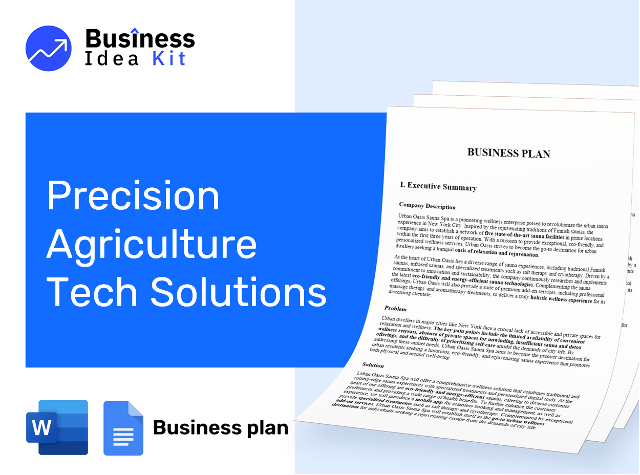 Precision Agriculture Tech Solutions Business Plan Example