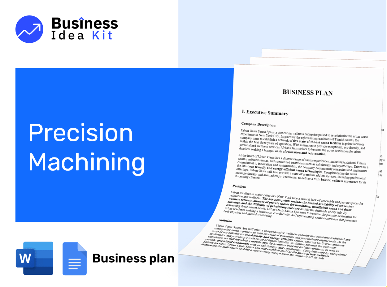Precision Machining Business Plan Example