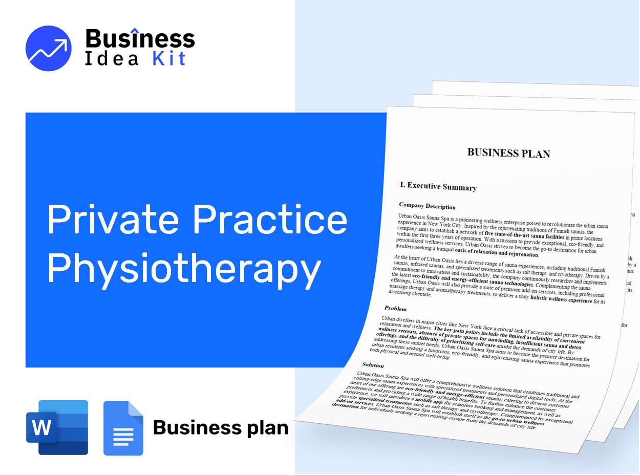 Private Practice Physiotherapy Business Plan Example