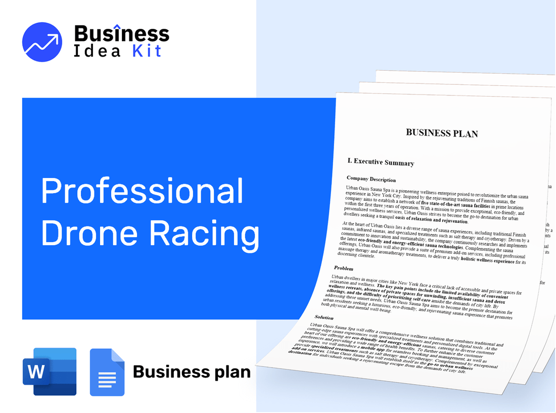 Professional Drone Racing Business Plan Example