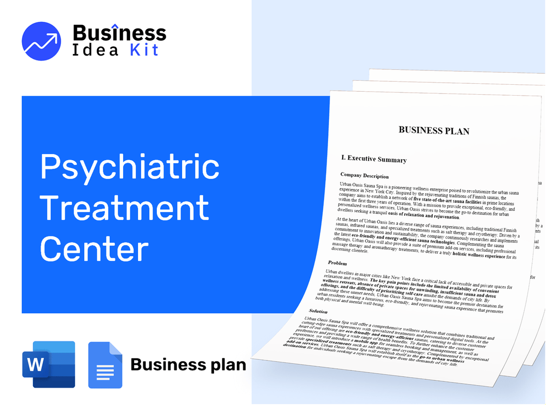 Psychiatric Treatment Center Business Plan Example