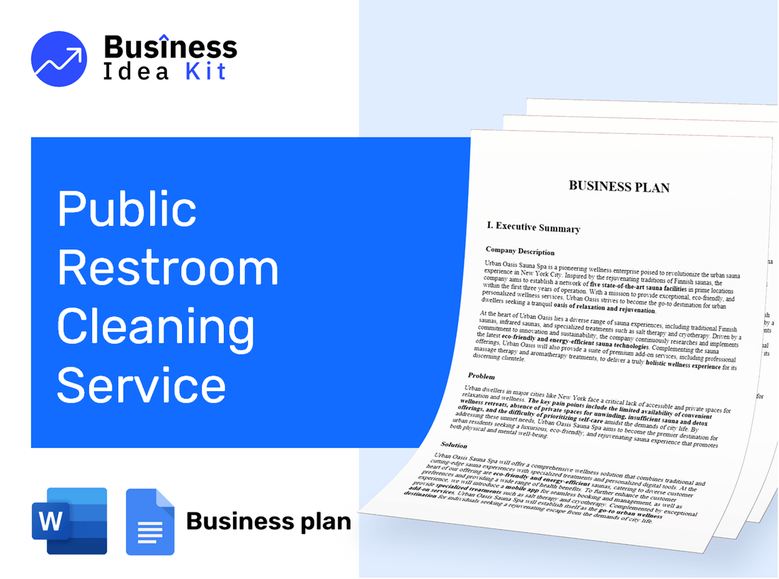 Public Restroom Cleaning Service Business Plan Example