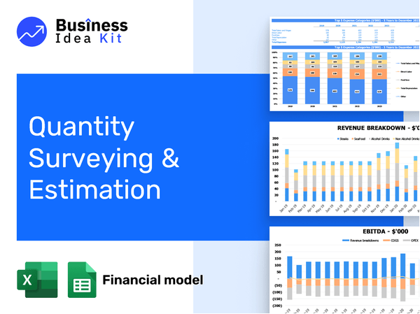 Quantity Surveying And Estimation Financial Model Example