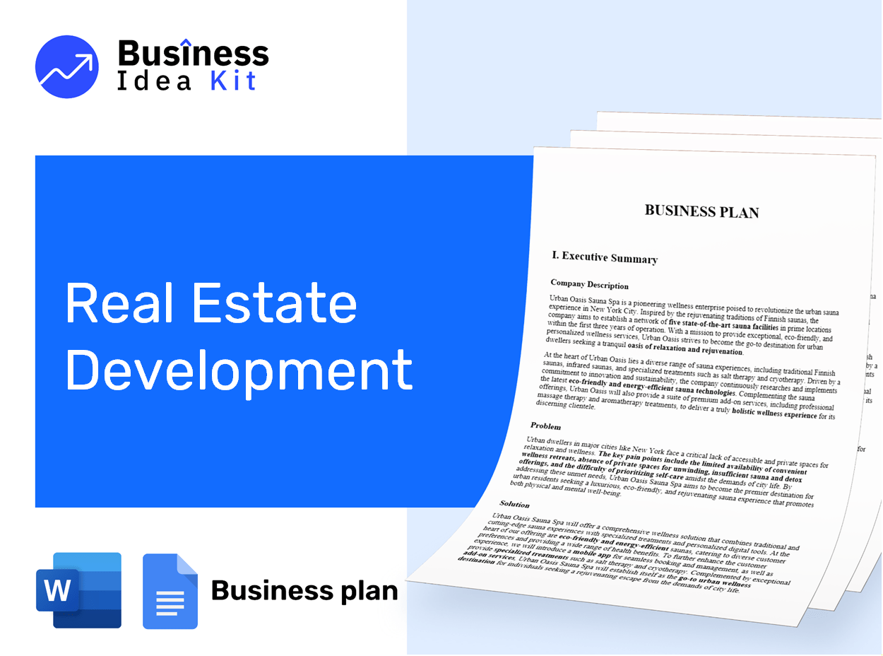 Real Estate Development Business Plan Example