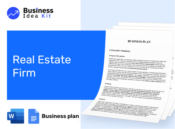 Real Estate Firm Business Plan Example