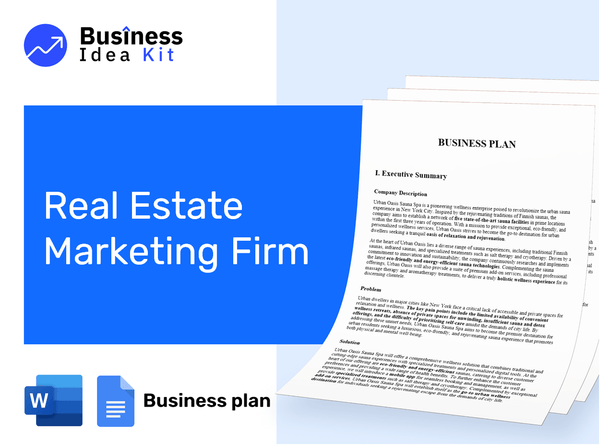 Real Estate Marketing Firm Business Plan Example