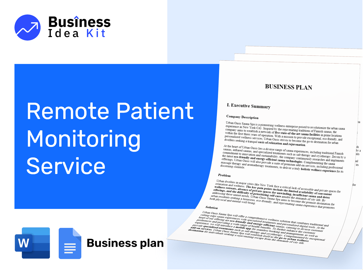 Remote Patient Monitoring Service Business Plan Example