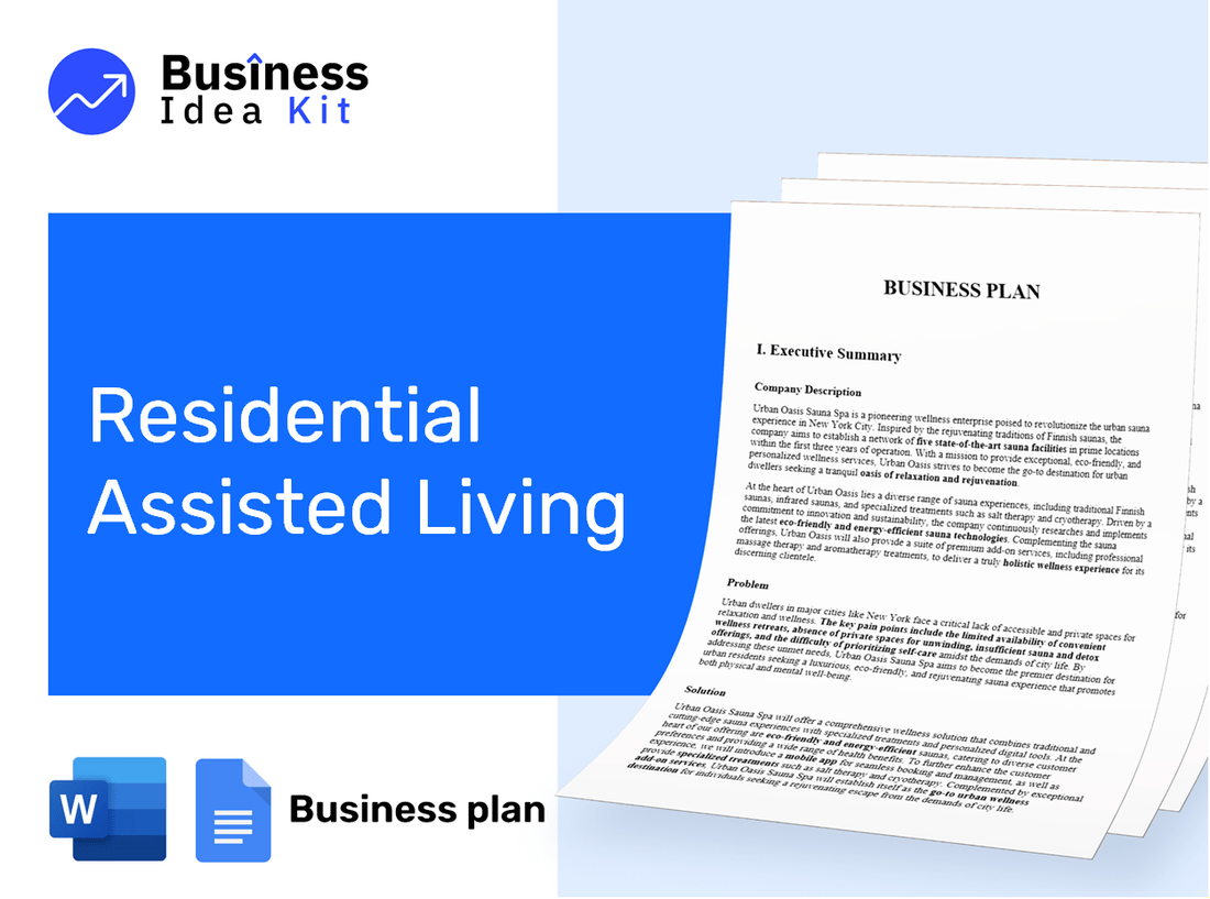 Residential Assisted Living Business Plan Example