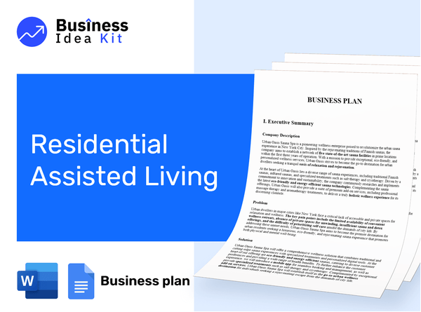 Residential Assisted Living Business Plan Example