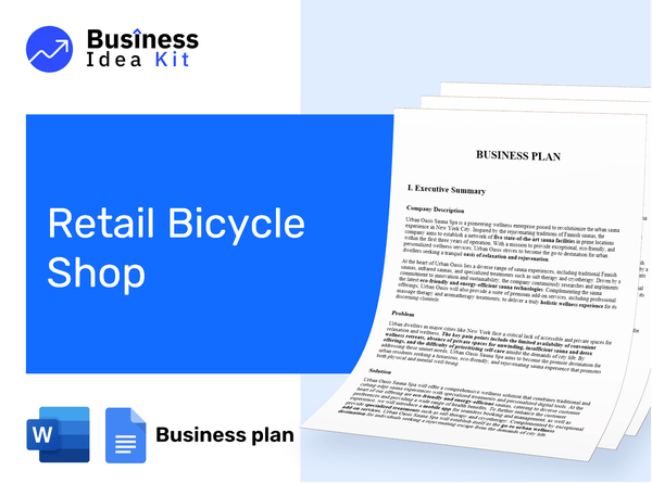 Retail Bicycle Shop Business Plan Example