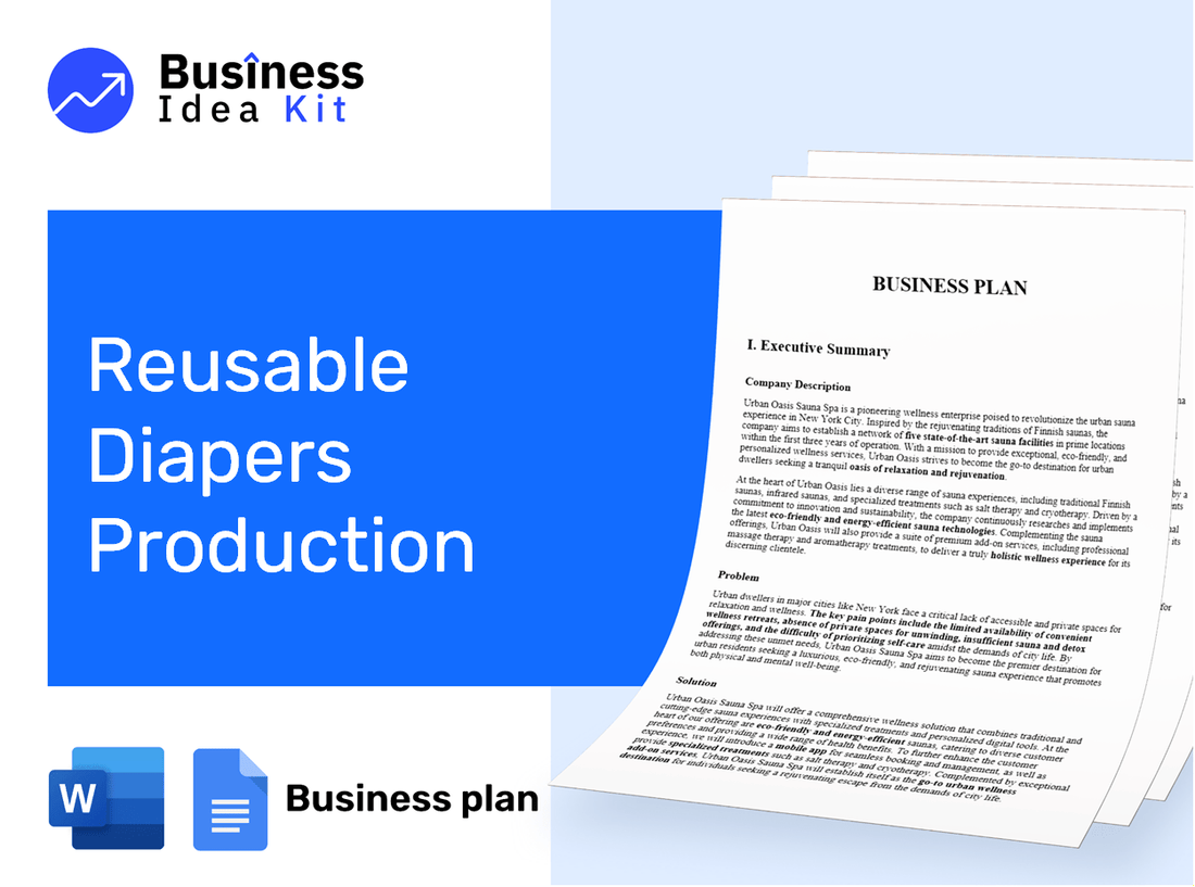 Reusable Diapers Production Business Plan Example
