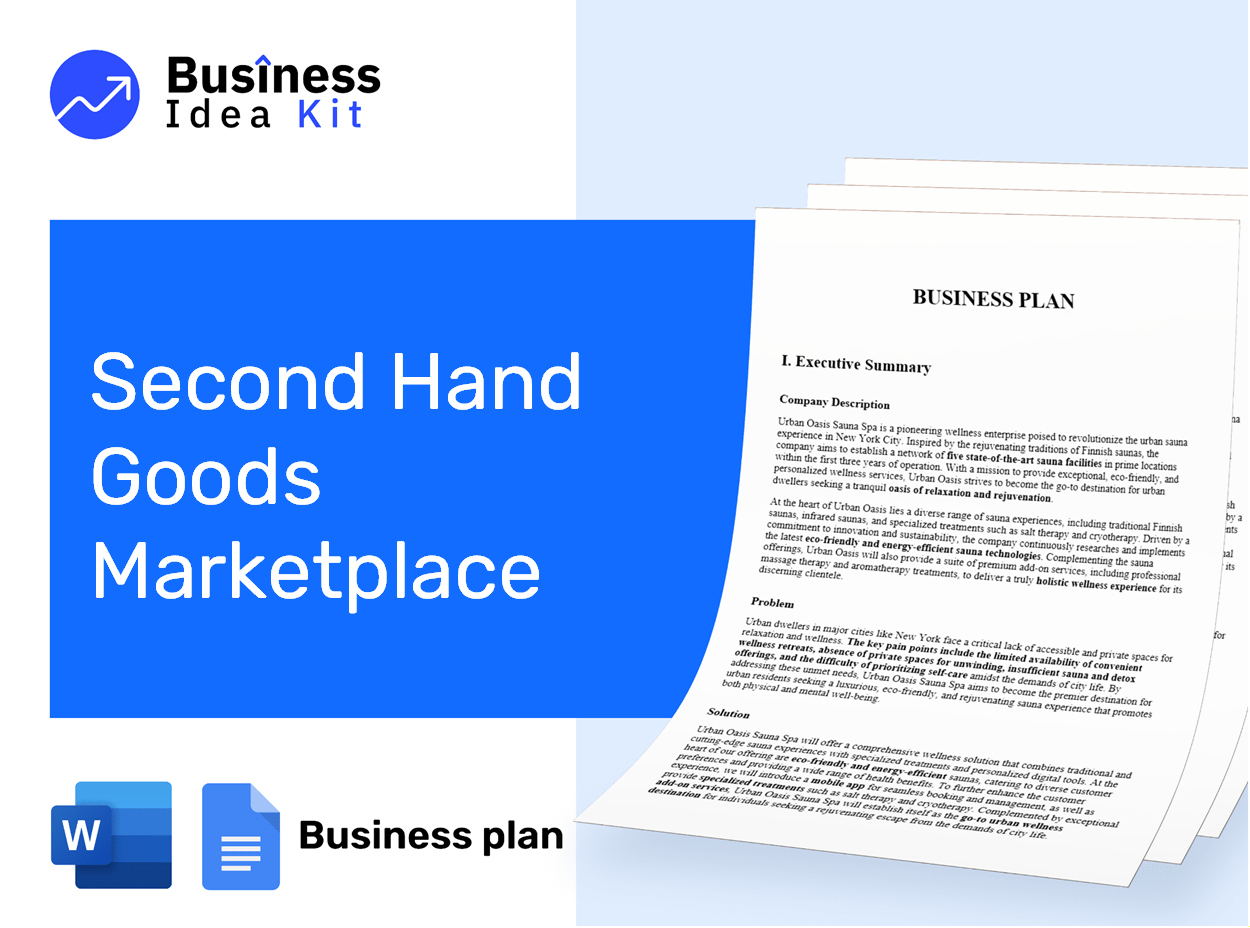 Second Hand Goods Marketplace Business Plan Example