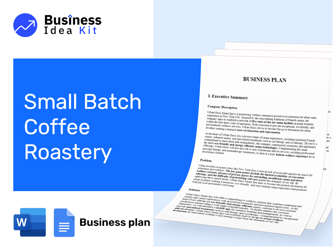 Small Batch Coffee Roastery Business Plan Example