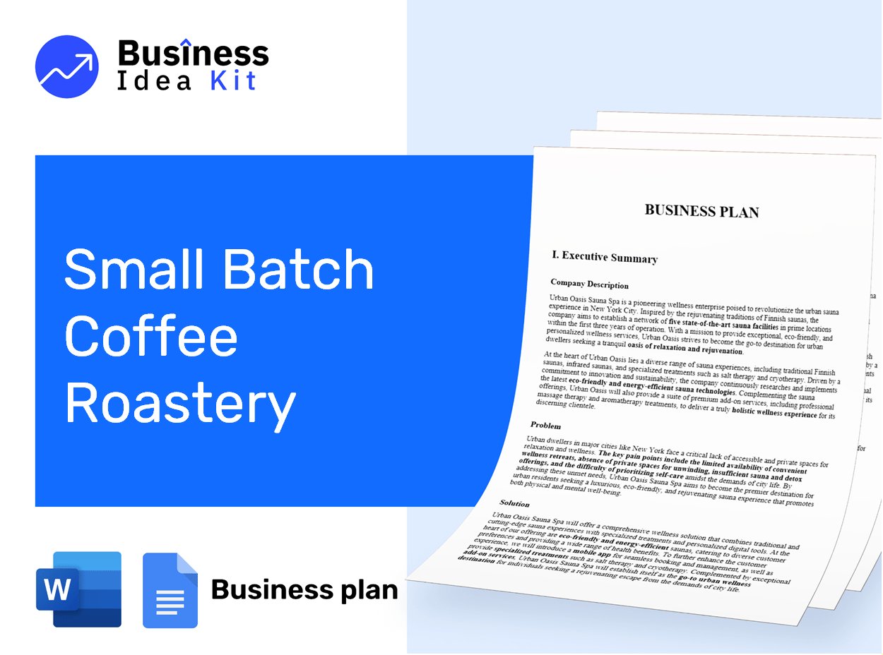 Small Batch Coffee Roastery Business Plan Example