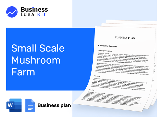 Small Scale Mushroom Farm Business Plan Example