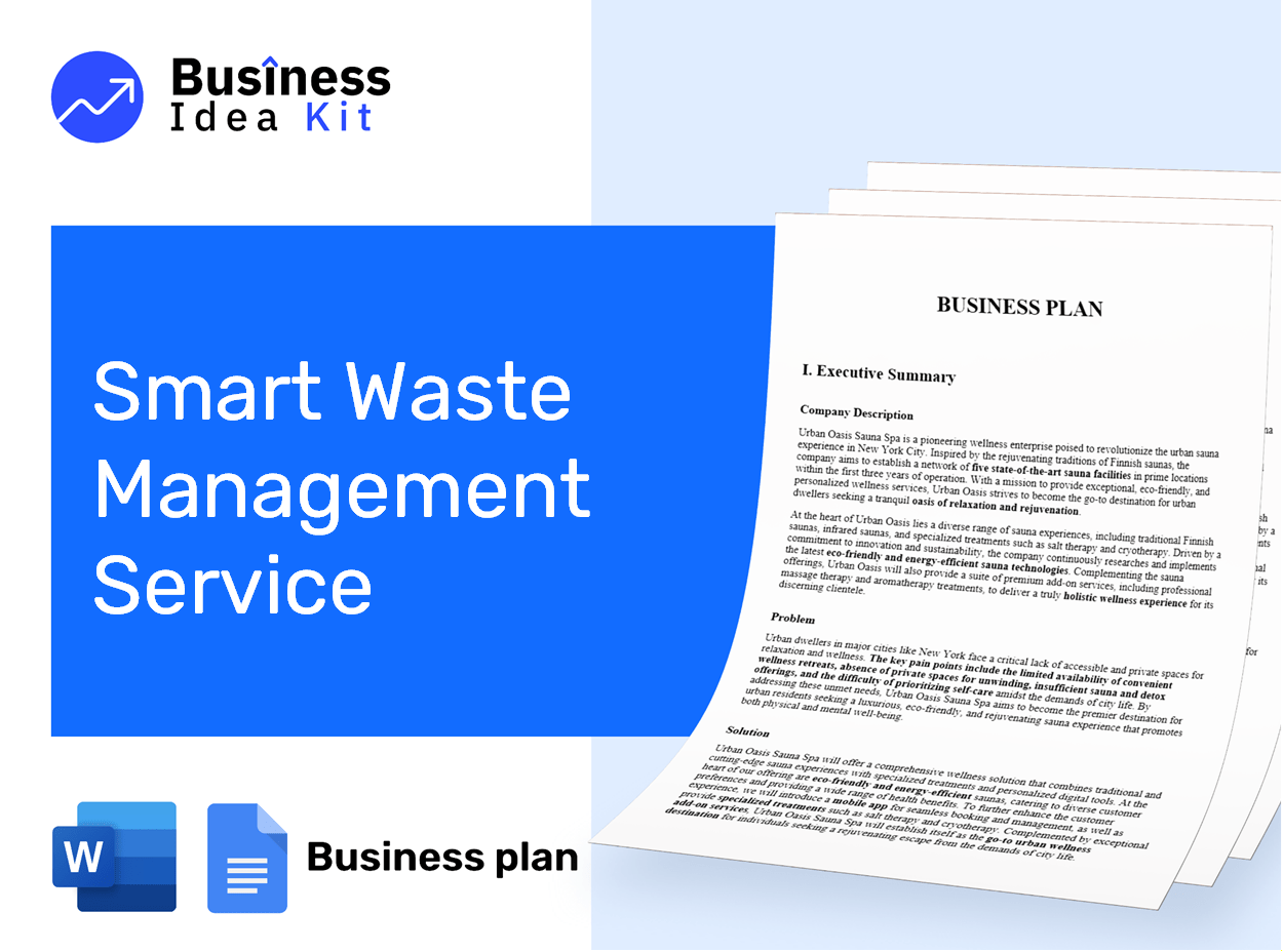 Smart Waste Management Service Business Plan Example