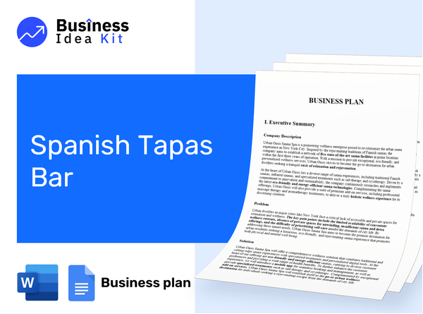 Spanish Tapas Bar Business Plan Example