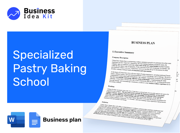 Specialized Pastry Baking School Business Plan Example