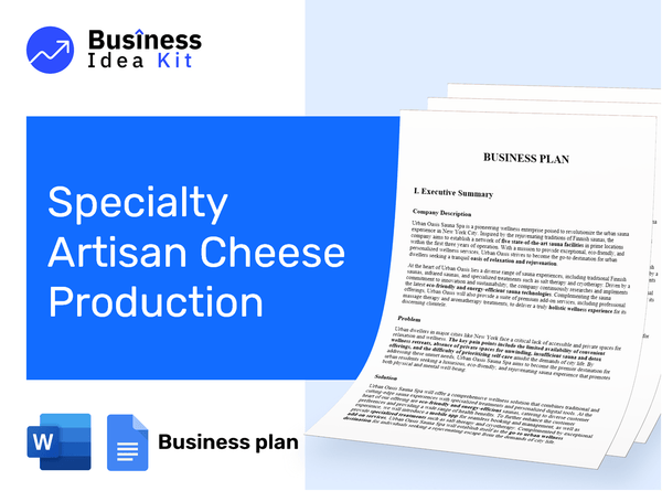 Specialty Artisan Cheese Production Business Plan Example