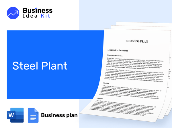 Steel Plant Business Plan Example