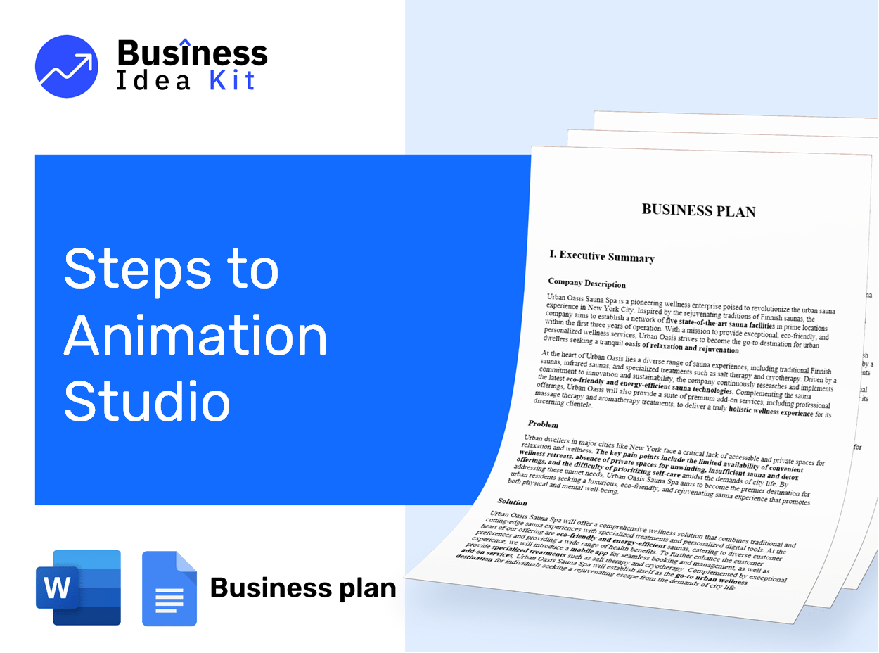 Steps To Animation Studio Business Plan Example