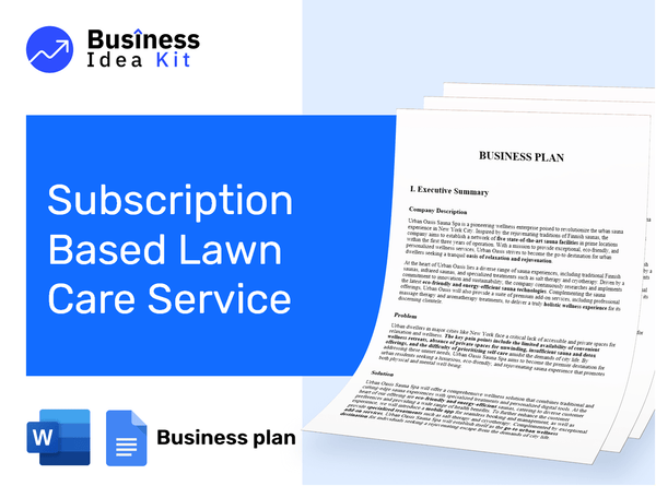 Subscription Based Lawn Care Service Business Plan Example