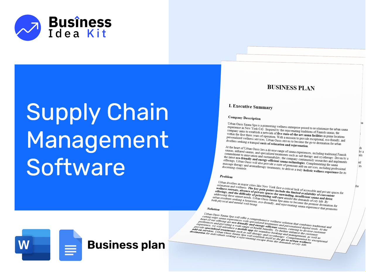 Supply Chain Management Software Business Plan Example