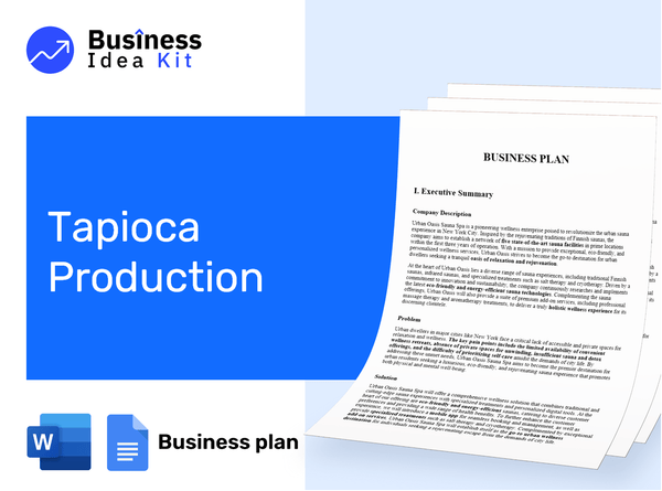 Tapioca Production Business Plan Example