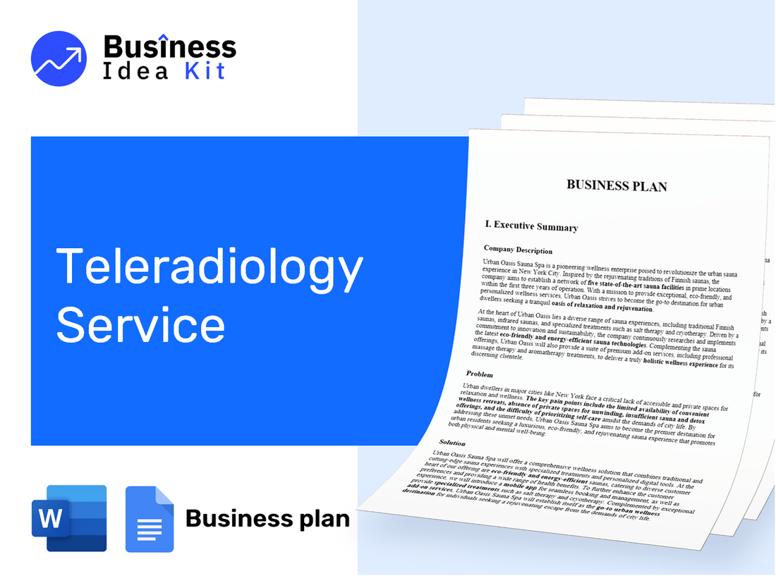 Teleradiology Service Business Plan Example