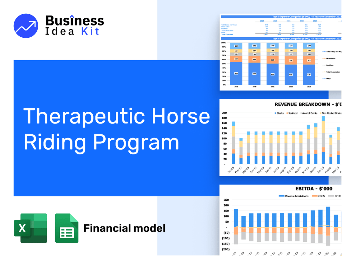 Therapeutic Horse Riding Program Financial Model Example