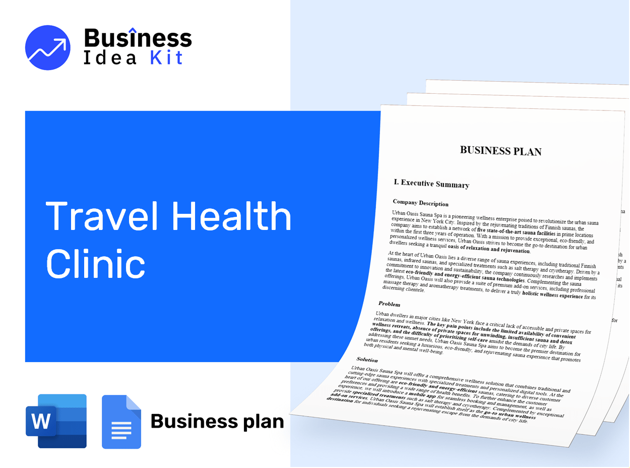 Travel Health Clinic Business Plan Example