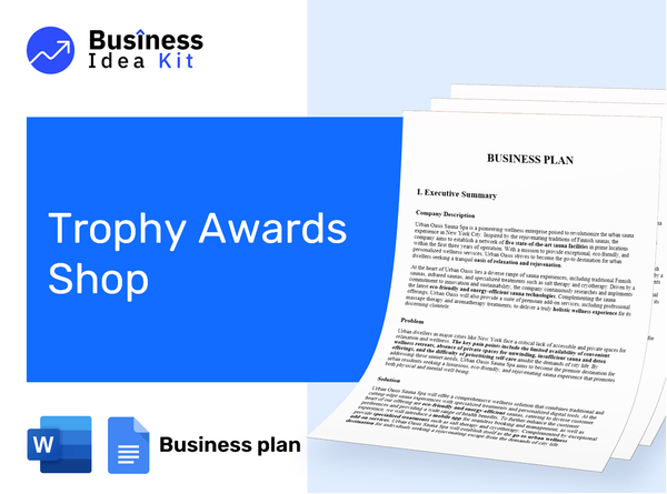 Trophy Awards Shop Business Plan Example