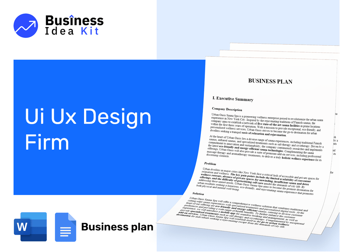 Ui Ux Design Firm Business Plan Example